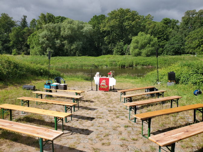 Tauffest vor dem Beginn Mulde bei Gruna web